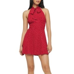 NWT Reformation Aylani Polka dot Red Mini
Dress